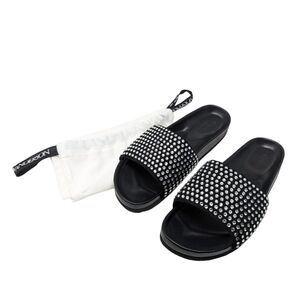 NEW JW Anderson Black Crystal Slides Size EU 41